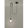 Lampa Wisząca EDISON 1 LONG Czarny