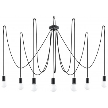 Żyrandol EDISON 7 Czarny