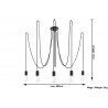 Żyrandol EDISON 5 Czarny