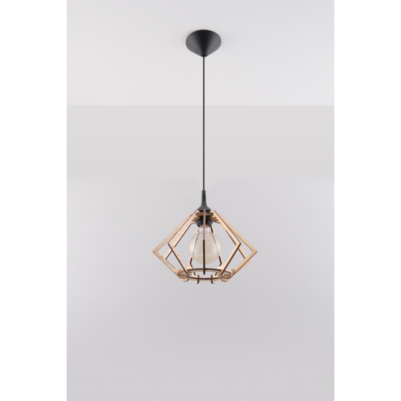 Lampa Wisząca POMPELMO Naturalne Drewno
