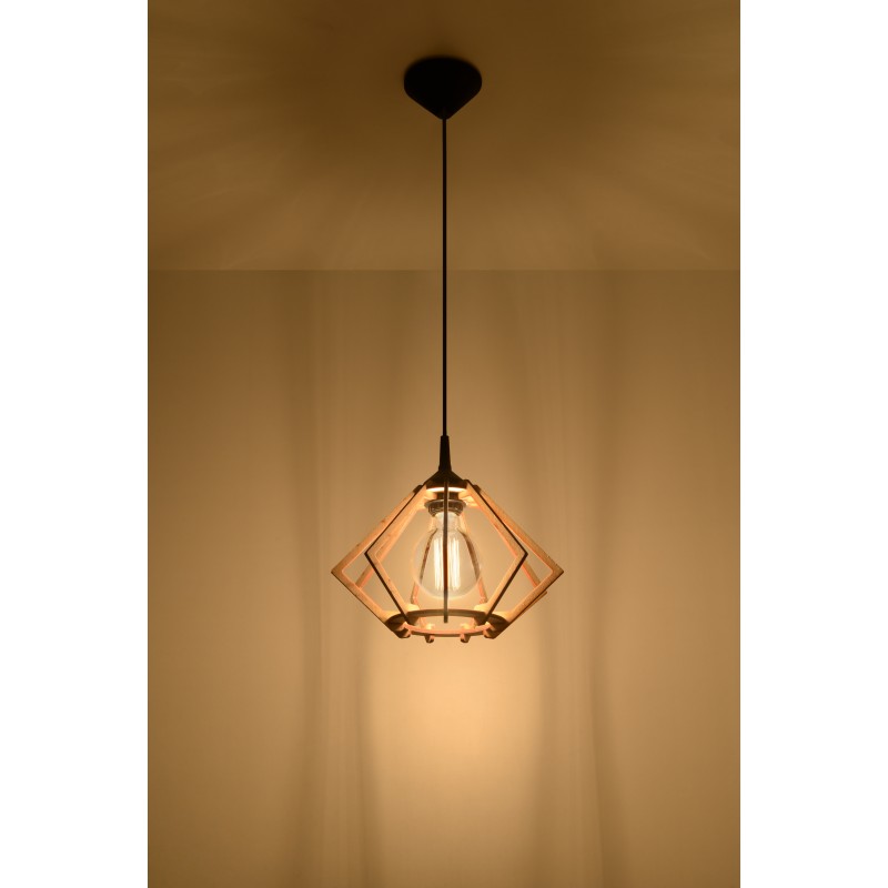 Lampa Wisząca POMPELMO Naturalne Drewno