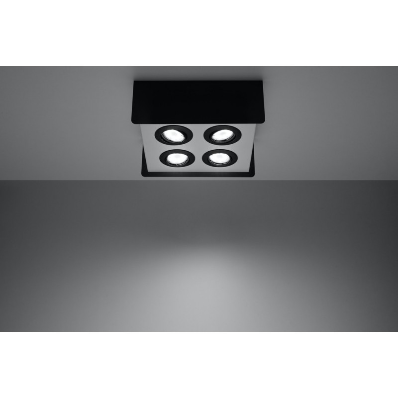 Plafon STEREO 4 Czarny