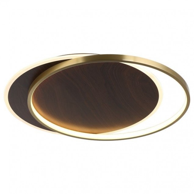 Elegancka złoto brązowa lampa sufitowa plafon LUCEA VENERA 80649-02-CB2-WD LED salon sypialnia  kuchnia, jadalnia przedpokój