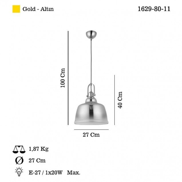 Loftowa lampa wisząca MAGO 1629-80-11 lucea do salonu jadalni kuchnia - 1