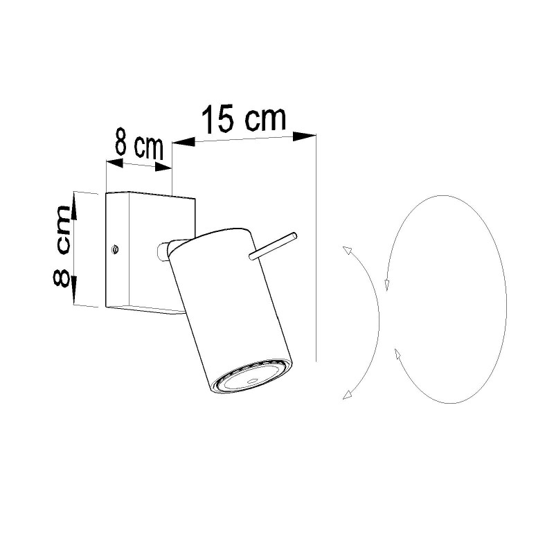 Kinkiet RING 1 Szary