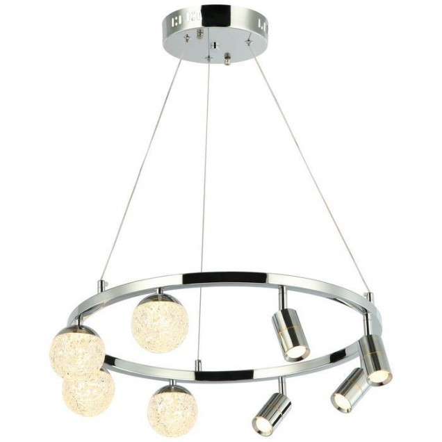 Designerska srebrna lampa wisząca TAPPE 80612-02-P08-CR lucea do salonu jadalni sypialni