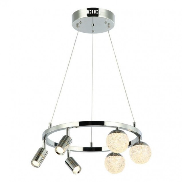 Designerska srebrna lampa wisząca TAPPE 80612-01-P06-CR lucea do salonu jadalni sypialni