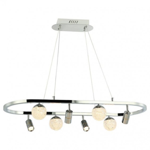 Designerska srebrna lampa wisząca nad stół TAPPE 80612-03-L08-CR lucea do salonu jadalni sypialni
