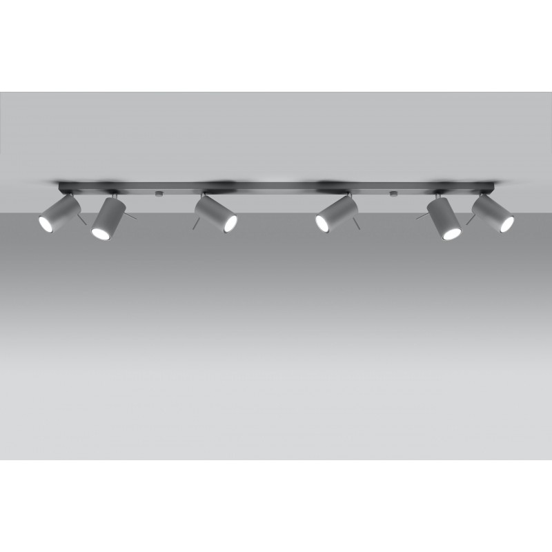 Plafon RING 6L Szary