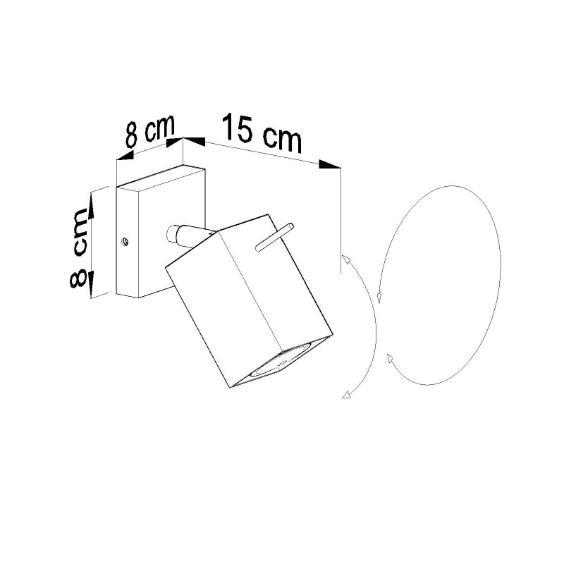 Kinkiet MERIDA 1 Szary