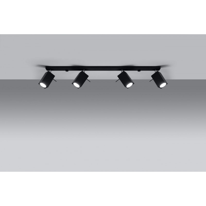 Plafon MERIDA 4L Czarny