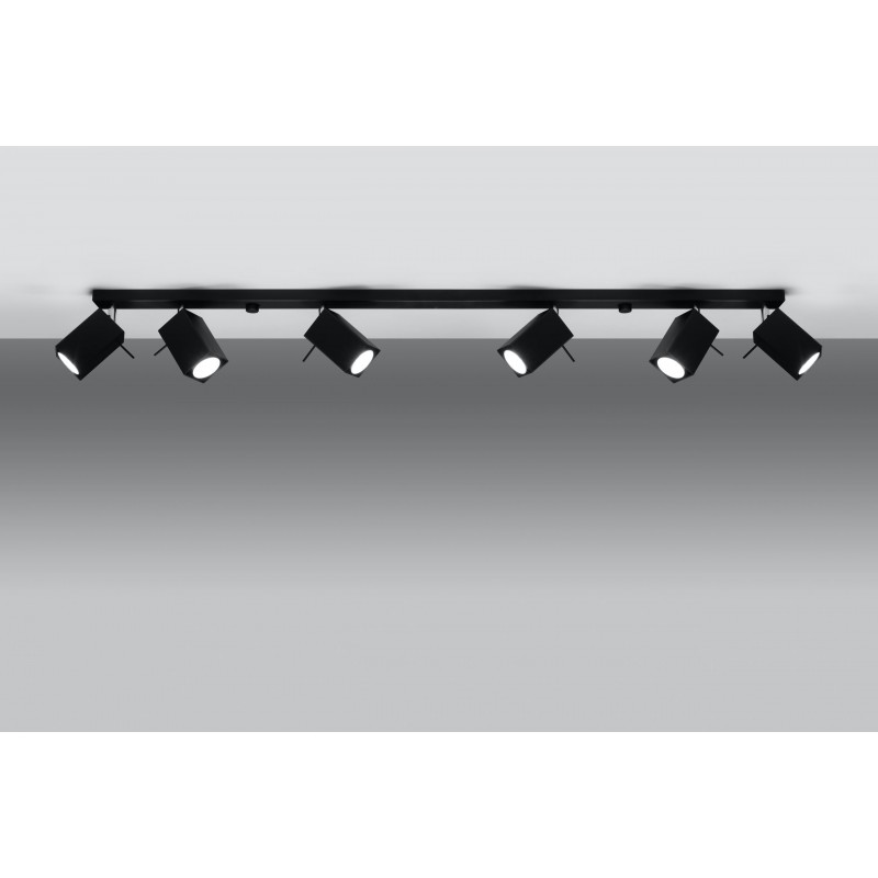 Plafon MERIDA 6L Czarny