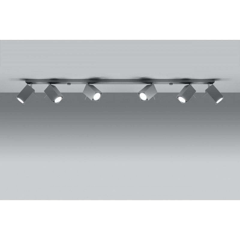 Plafon MERIDA 6L Szary