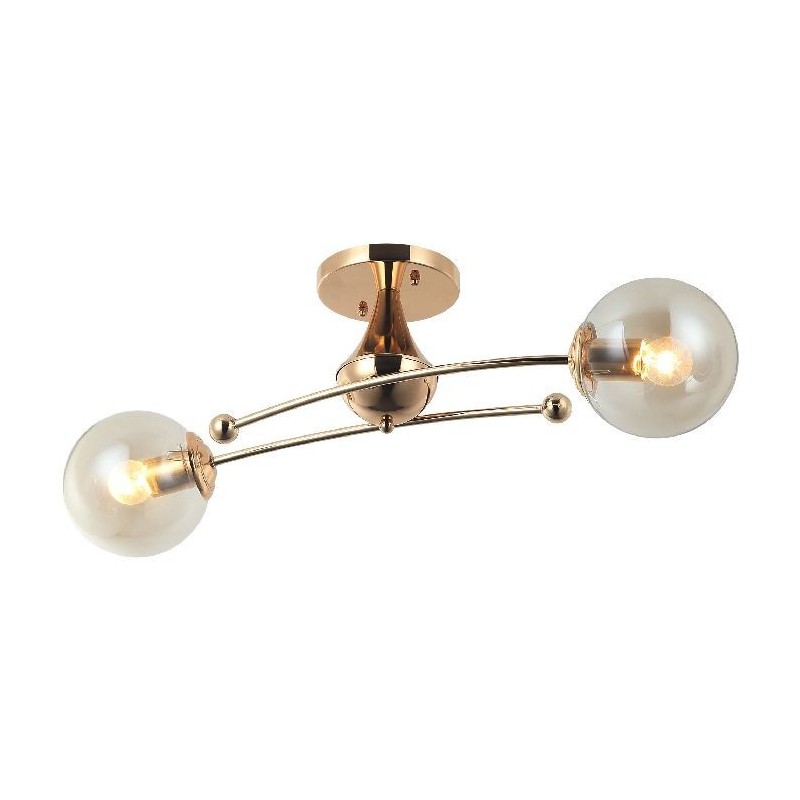Elegancka lampa sufitowa złoto żółto-różowe 80414-01-C02-FG NEFES FRANCUSKIE ZŁOTO-SALON SYPIALNIA JADALNIA LUCEA