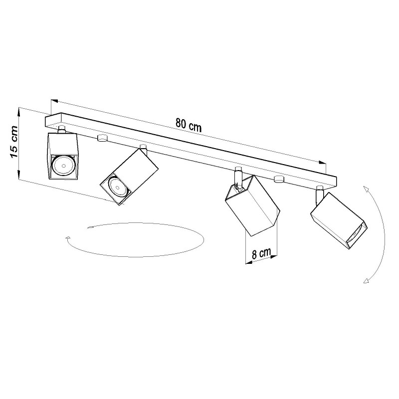 Plafon MERIDA 4L Biały