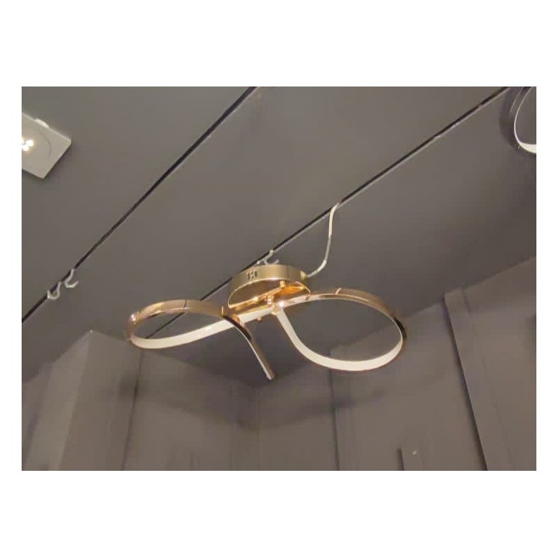 Elegancka lampa sufitowa plafon lucea złoto żółto-różowe ORNES 80440-01-CS1-FG led  salon sypialnia  kuchnia, jadalnia