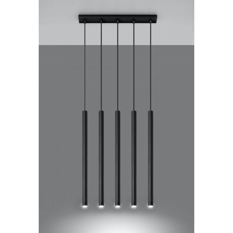 Lampa Wisząca PASTELO 5 Czarna