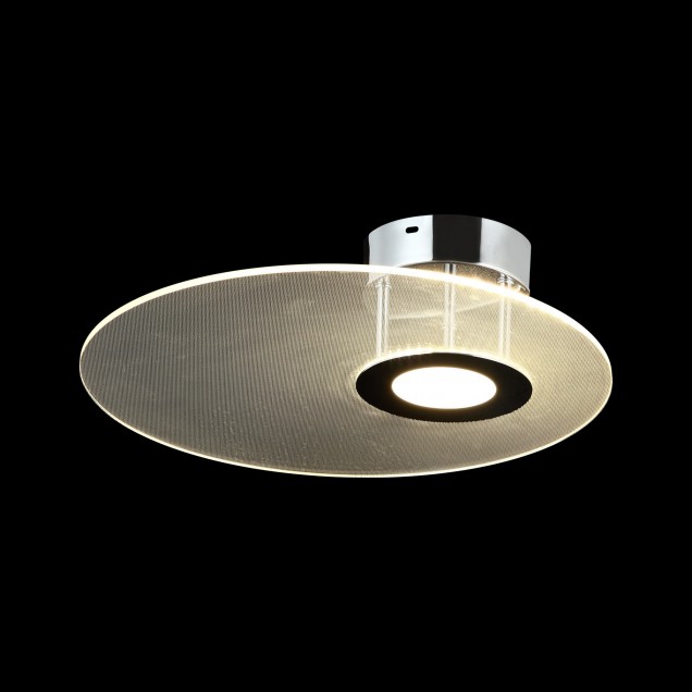 Designerska srebrna lampa sufitowa plafon LUCEA VETTO 80437-01-CS1-CR salon sypialnia  kuchnia, jadalnia przedpokój