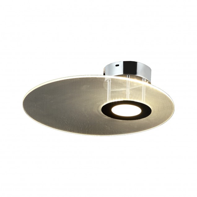 Designerska srebrna lampa sufitowa plafon LUCEA VETTO 80437-01-CS1-CR salon sypialnia  kuchnia, jadalnia przedpokój - 2