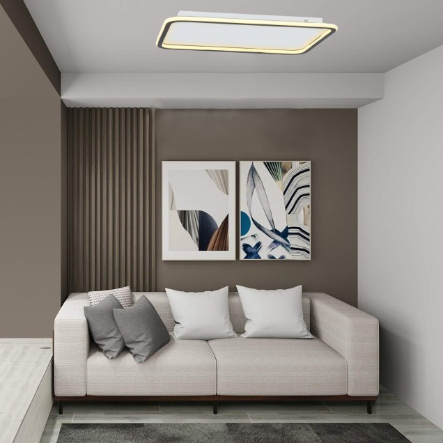 Nowoczesna lampa sufitowa avonni AR-66127-BSY biała salon sypialnia jadalnia - 1