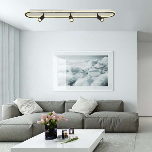 Nowoczesna lampa sufitowa avonni AR-66128-BSY biała salon sypialnia jadalnia - 1