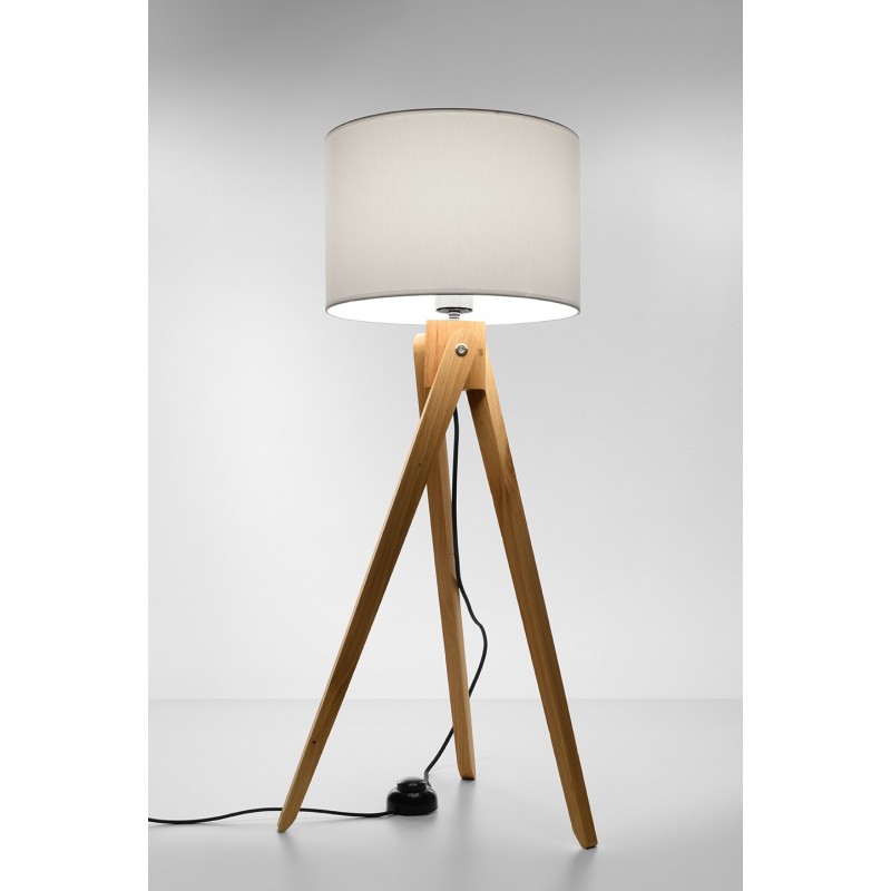 Lampa stojąca LEGNO 1 naturalne drewno
