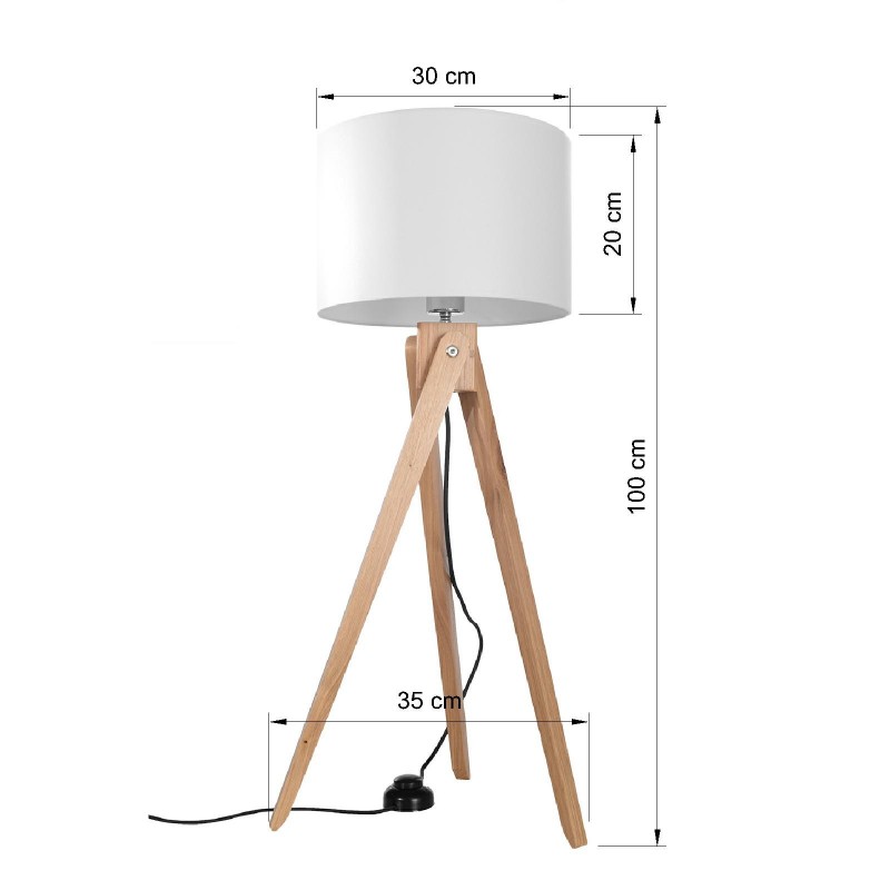 Lampa stojąca LEGNO 1 naturalne drewno