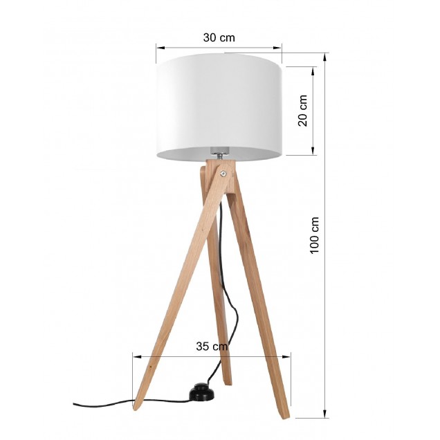 Lampa stojąca LEGNO 1 naturalne drewno - 3