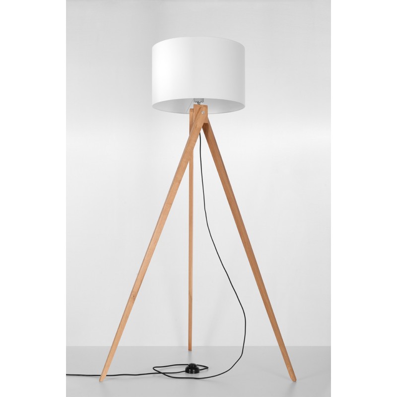 Lampa stojąca LEGNO 2 naturalne drewno