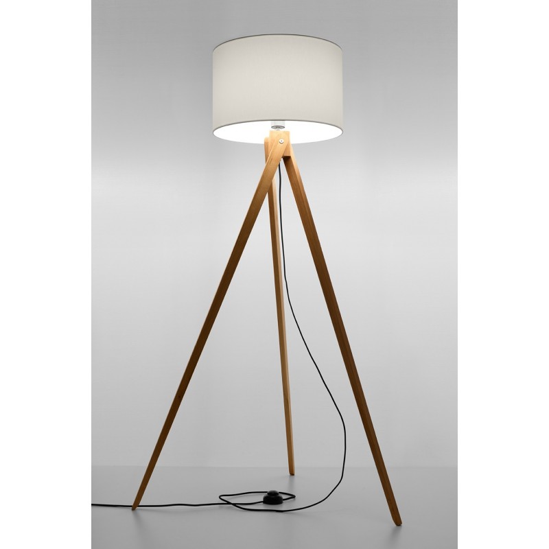 Lampa stojąca LEGNO 2 naturalne drewno