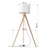 Lampa stojąca LEGNO 2 naturalne drewno