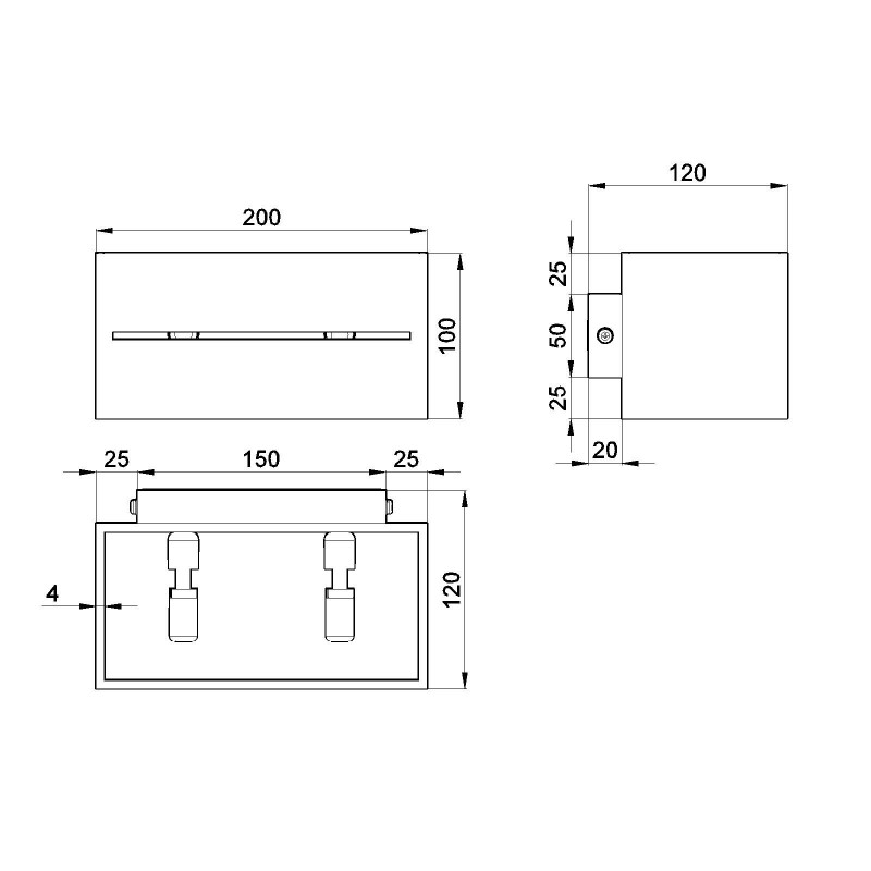 Kinkiet LOBO MAXI czarny