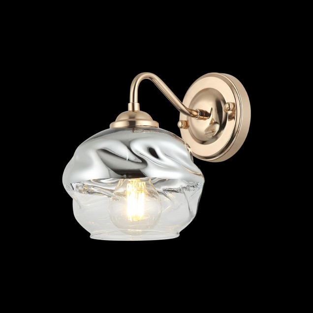 Elegancka złota lampa ścienna kinkiet FORMA 80734-04-W01-FG salon sypialnia jadalnia hotel LUCEA - 1
