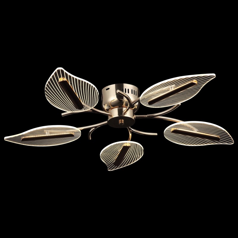 Elegancka złota lampa sufitowa KARPEN 80716-02-C05-FG salon sypialnia jadalnia hotel LUCEA