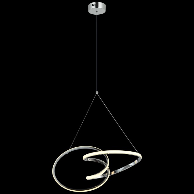 Nowoczesna srebrna lampa wisząca CATENA 80692-01-P01-CR salon sypialnia jadalnia hotel LUCEA - 1