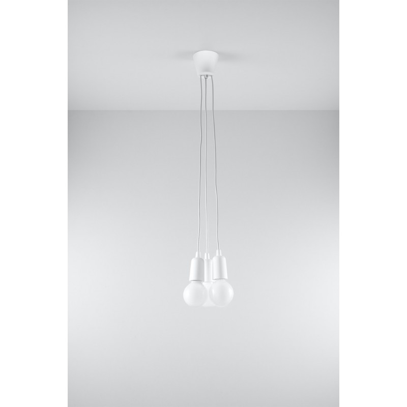 Lampa wisząca DIEGO 3 biała