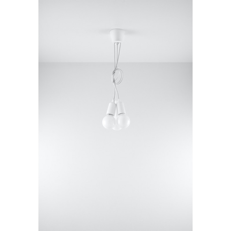 Lampa wisząca DIEGO 3 biała