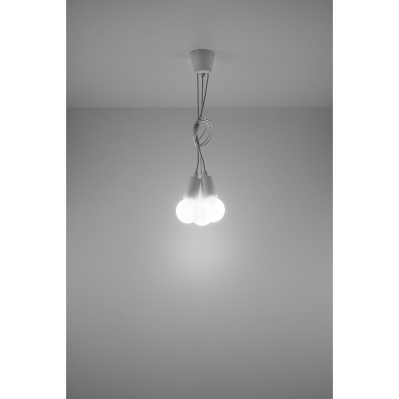 Lampa wisząca DIEGO 3 biała