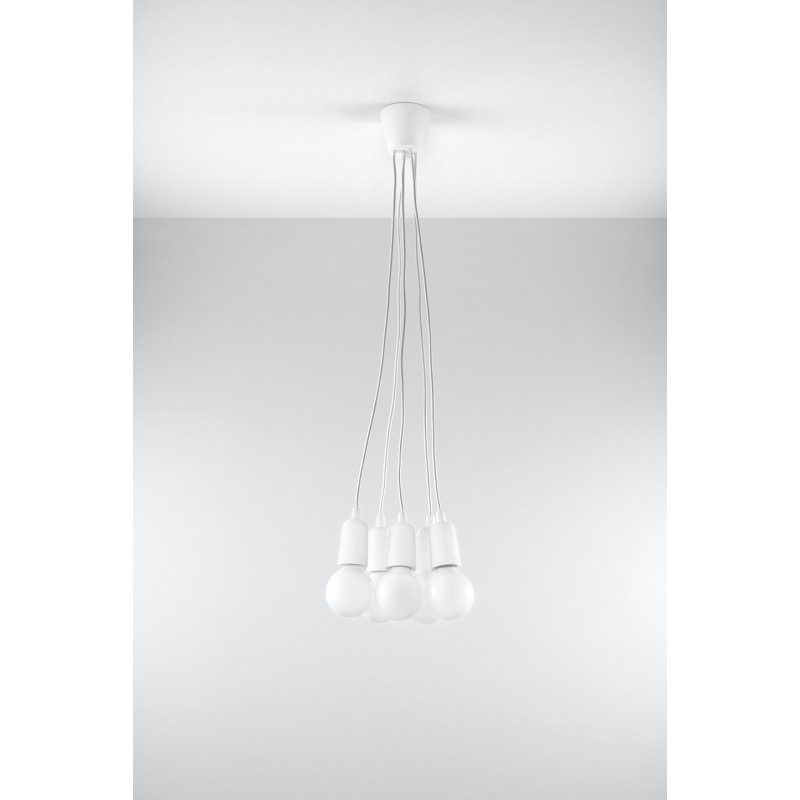Lampa wisząca DIEGO 5 biała