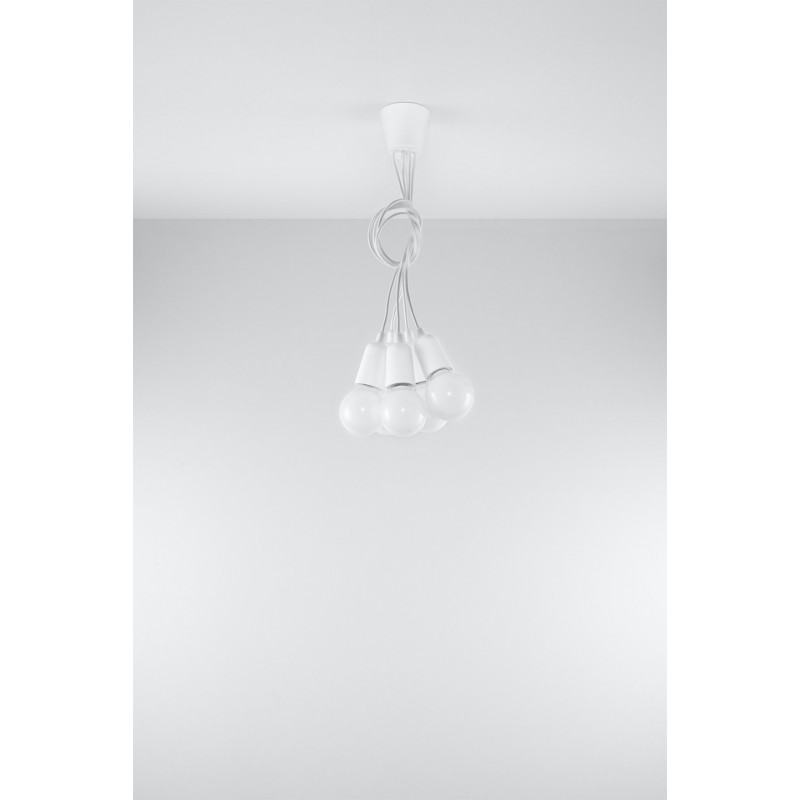 Lampa wisząca DIEGO 5 biała