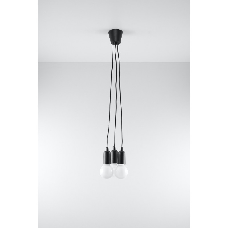 Lampa wisząca DIEGO 3 czarna