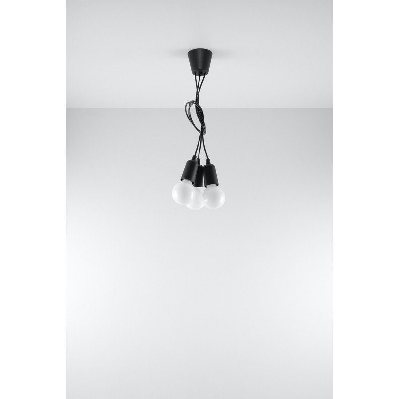 Lampa wisząca DIEGO 3 czarna