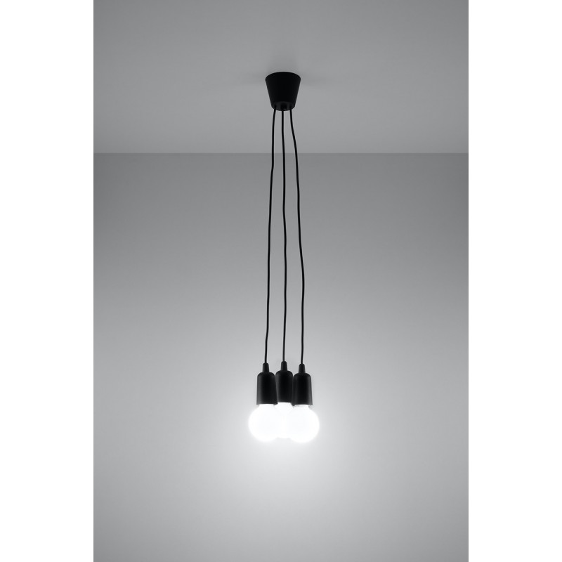 Lampa wisząca DIEGO 3 czarna