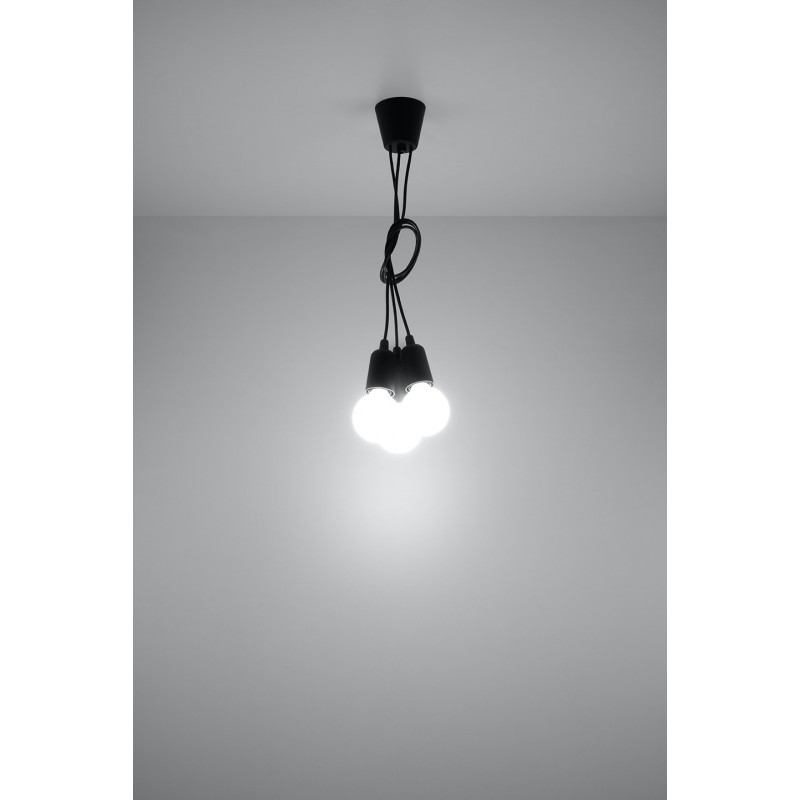 Lampa wisząca DIEGO 3 czarna