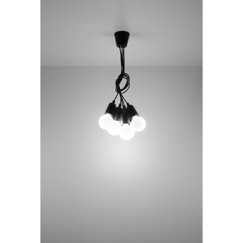 Lampa wisząca DIEGO 5 czarna
