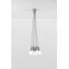 Lampa wisząca DIEGO 5 szara