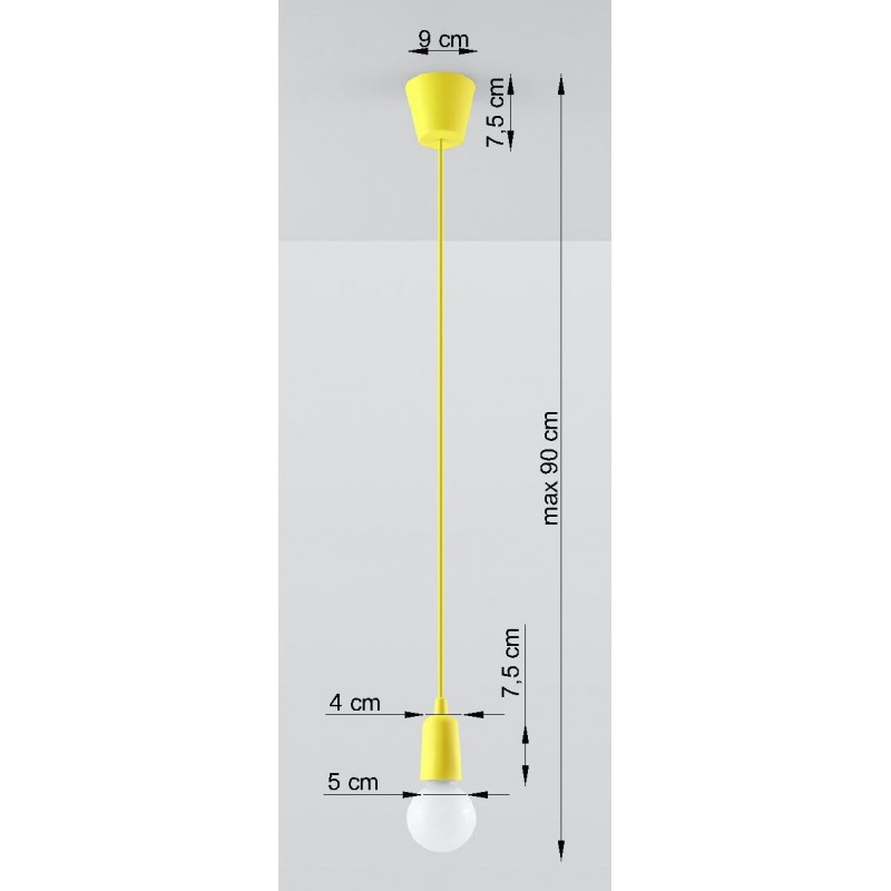 Lampa wisząca DIEGO 1 żółta