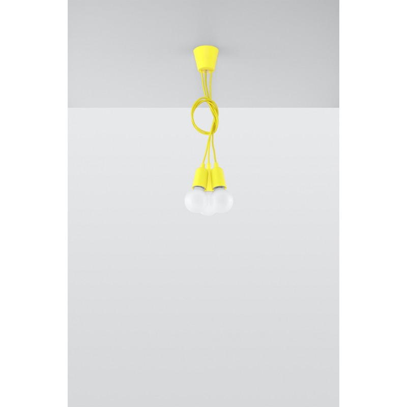 Lampa wisząca DIEGO 3 żółta