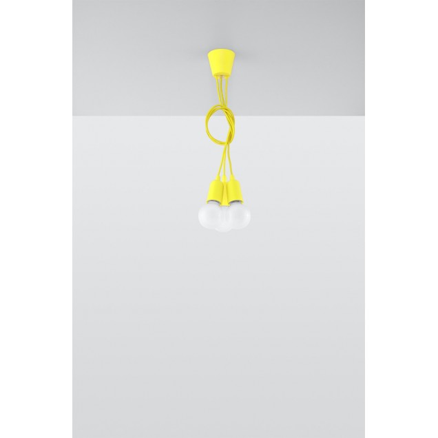 Lampa wisząca DIEGO 3 żółta - 2
