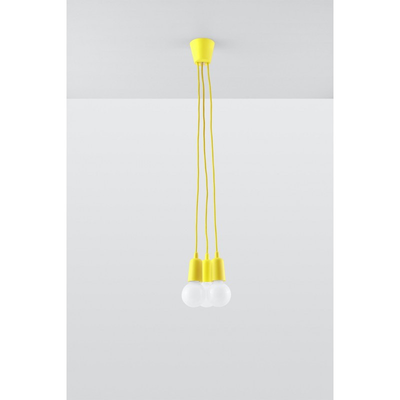 Lampa wisząca DIEGO 3 żółta
